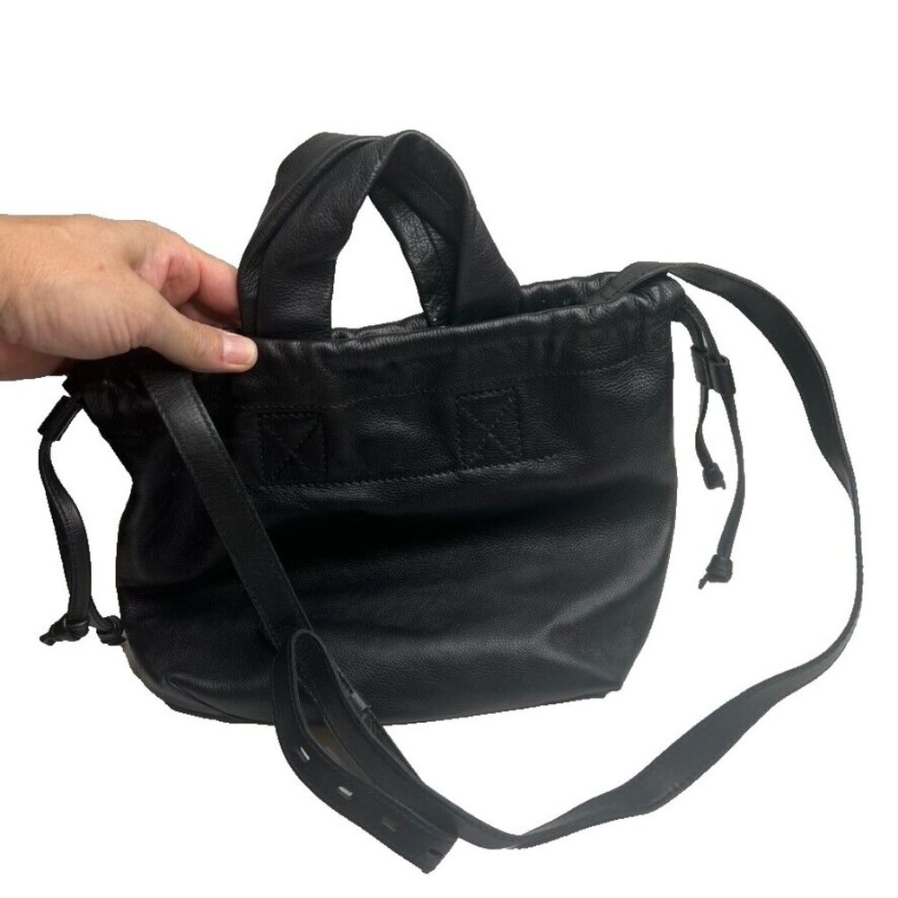 Madewell Black Pebbled Leather Drawstring Crossbody Bag - Picture 7 of 7